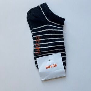 BEAMS Navy Striped Casual Socks